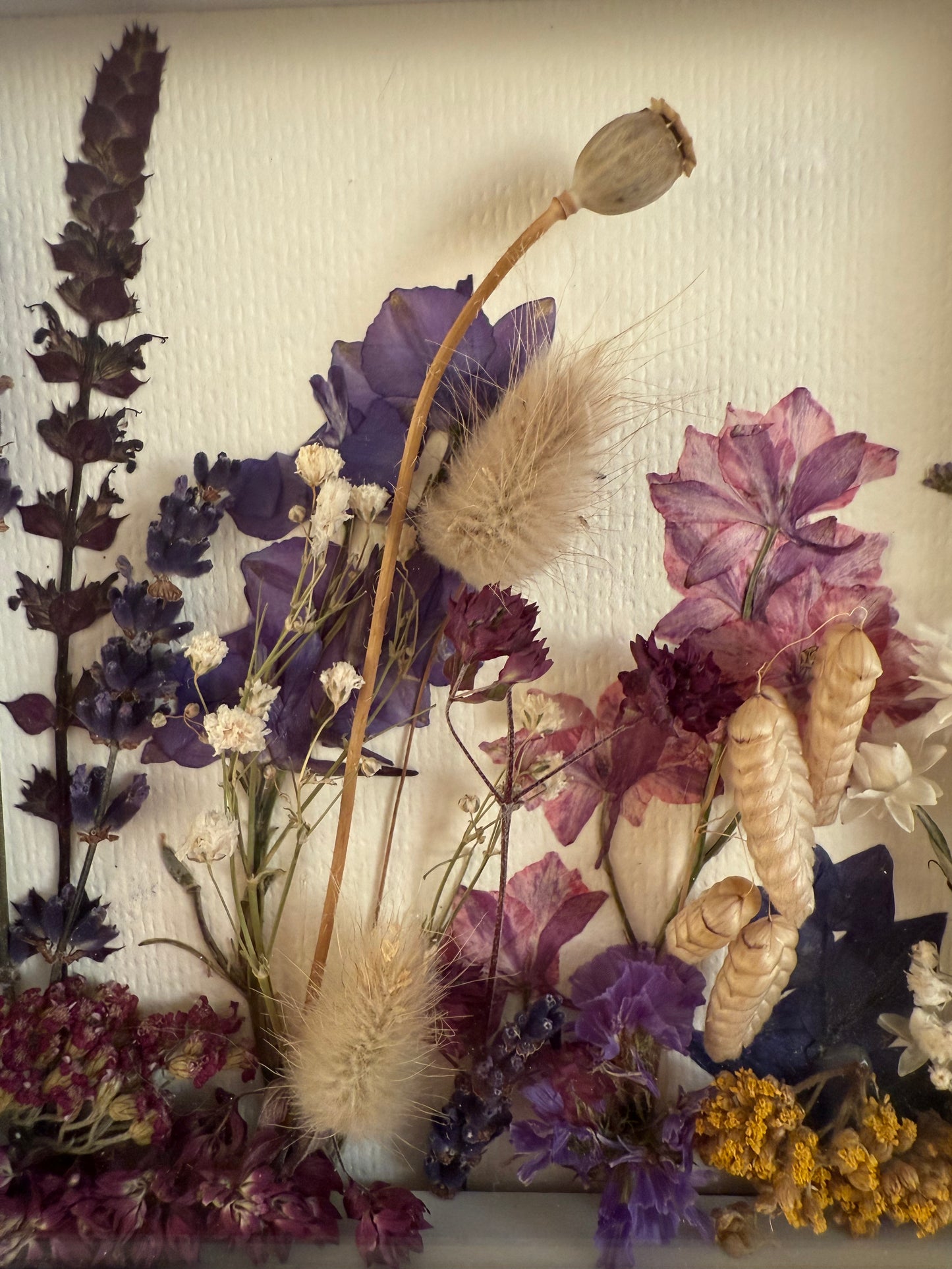 Summer Meadow Pressed & Dried Flower Art - Scottish Botanical Landscape Picture