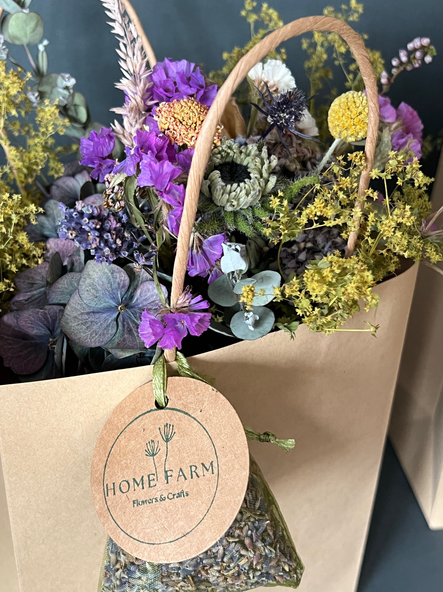 Dried Flower Posy & Lavender Sachet