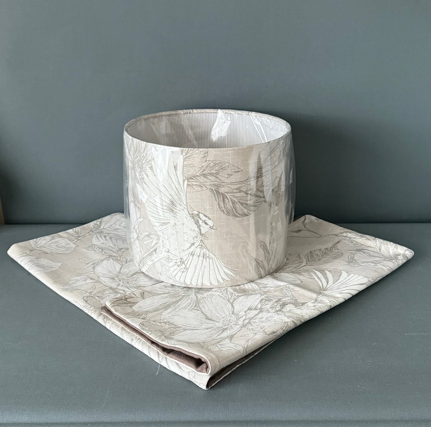 Birdscene Lampshade & Matching Cushion Covers