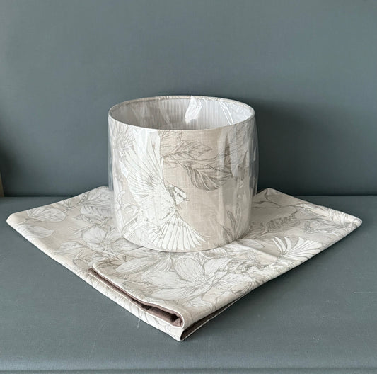 Birdscene Lampshade & Matching Cushion Covers