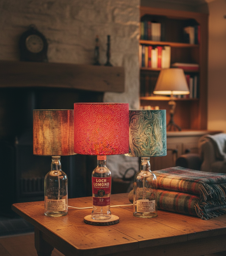 Scottish Whisky & Gin Bottle Lampshades