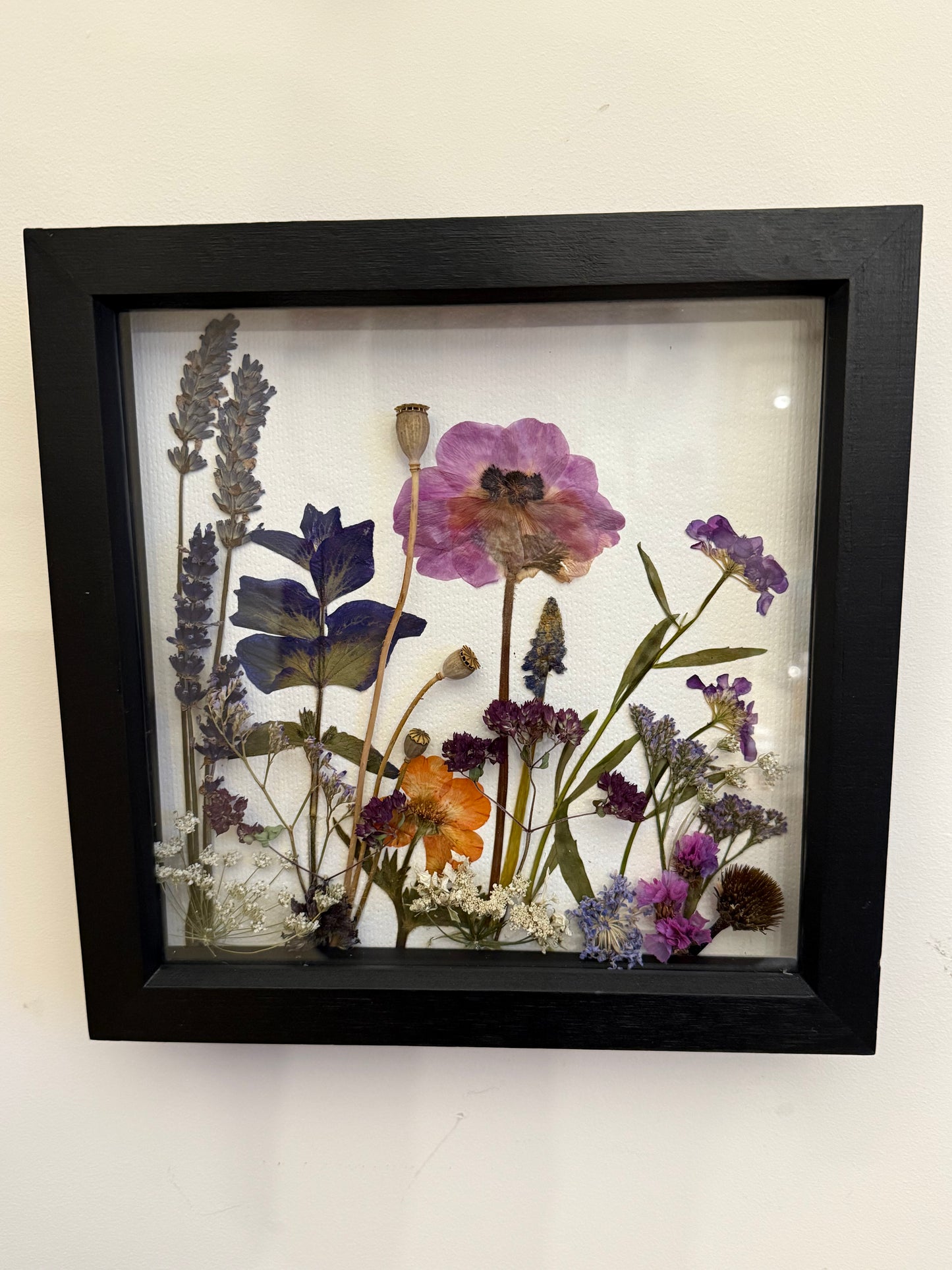Summer Meadow Pressed & Dried Flower Art - Scottish Botanical Landscape Picture