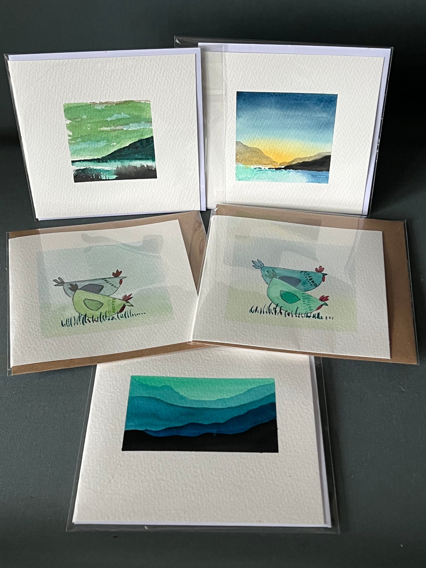 5 Scottish Handmade Greetings Cards - Mixed Selection Pack