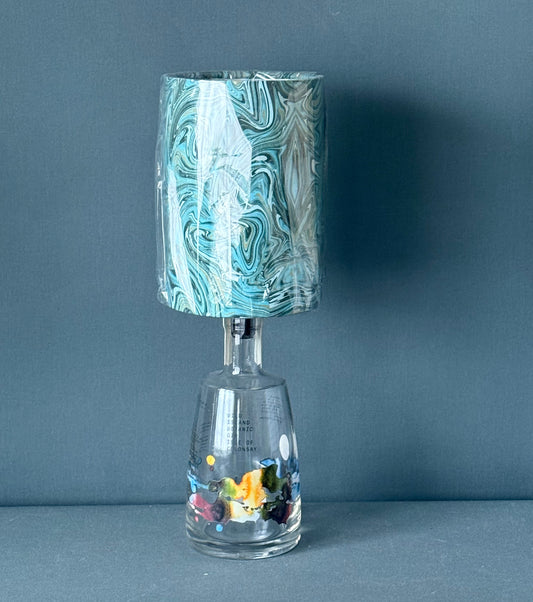 Isle of Colonsay Gin 'paired' with Ocean Theme Fabric Shade