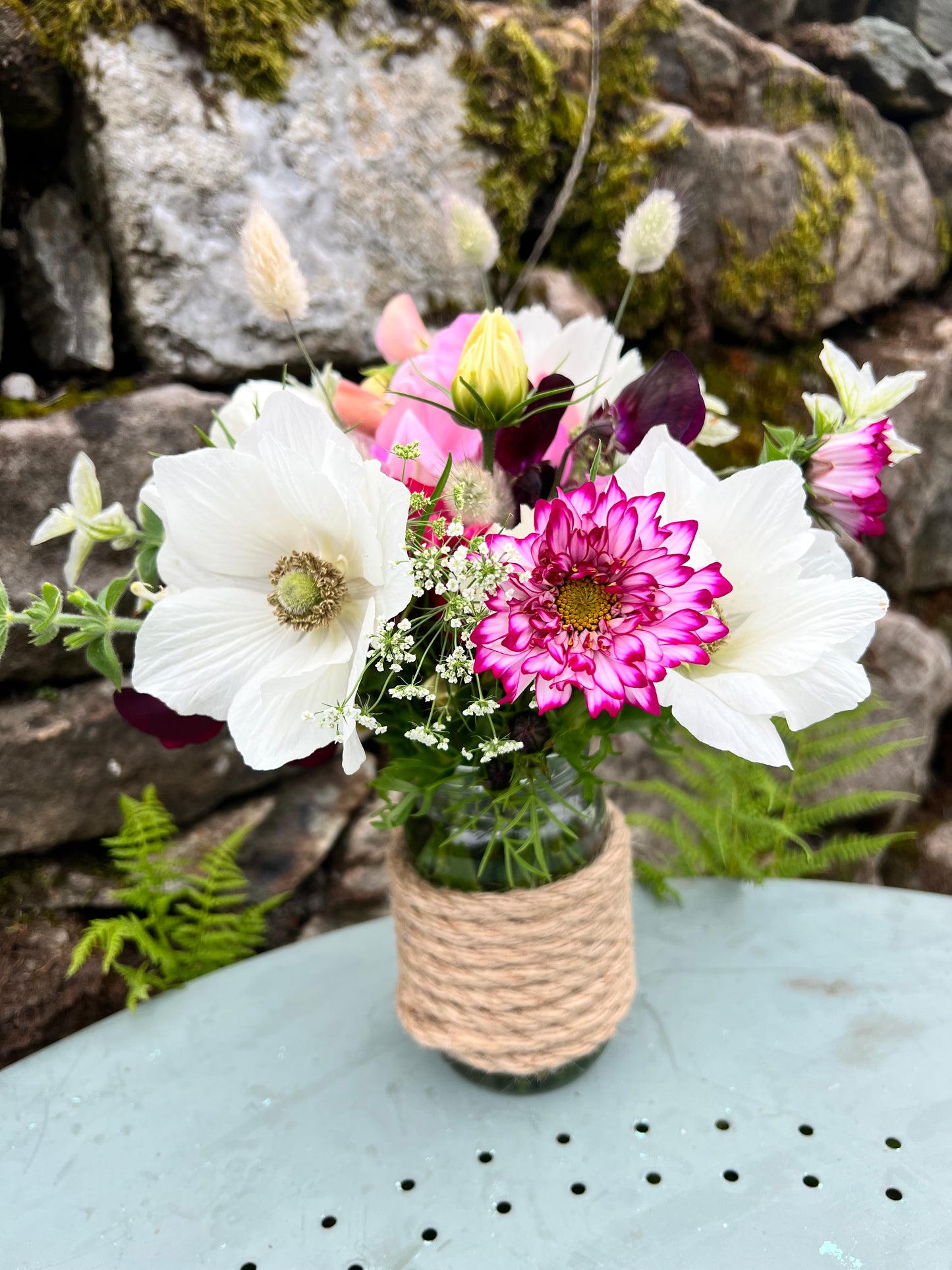 Wedding Flowers - Scottish Grown Low Vase Arrangements