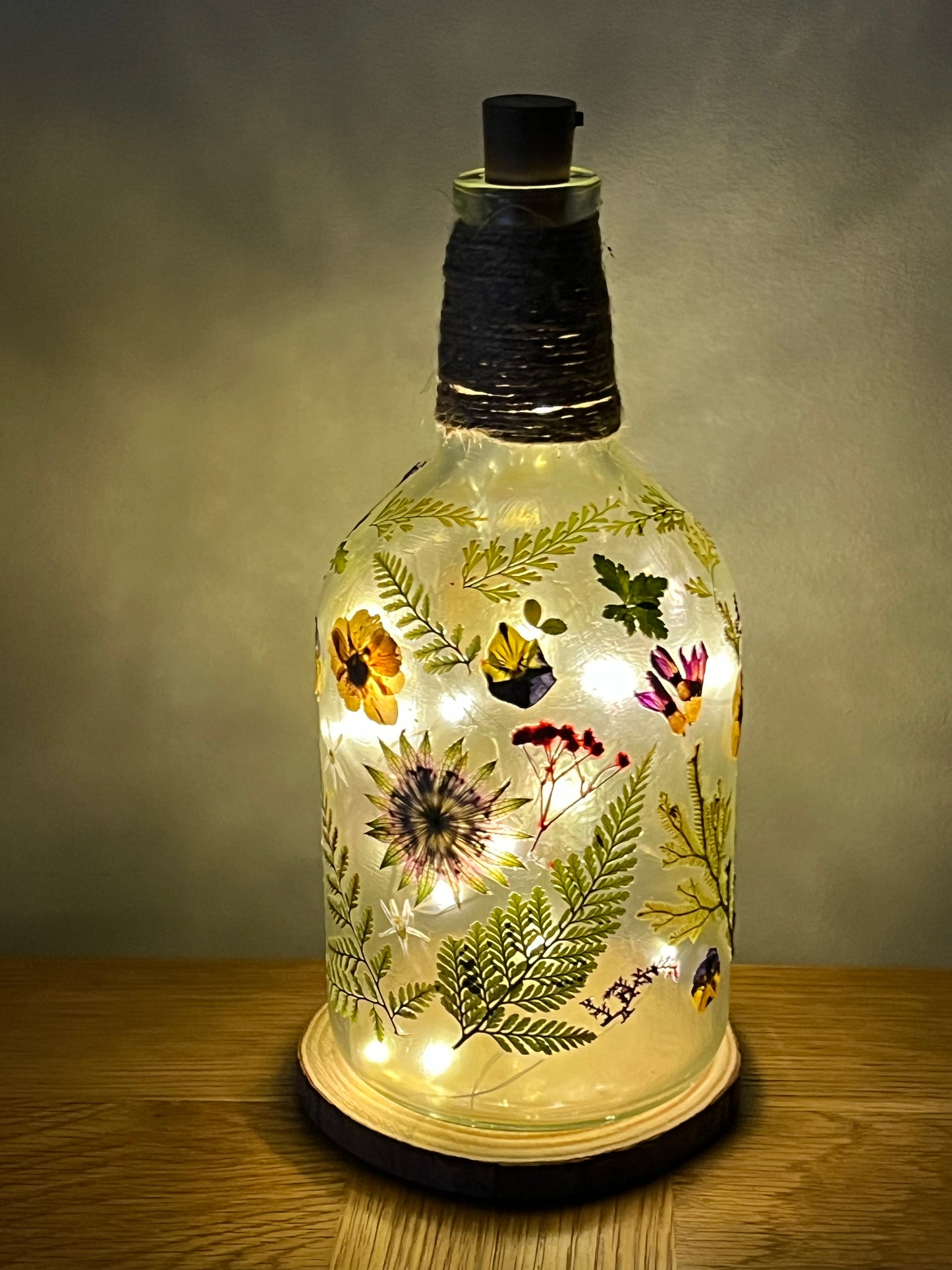 Botanical Bottle Lamp