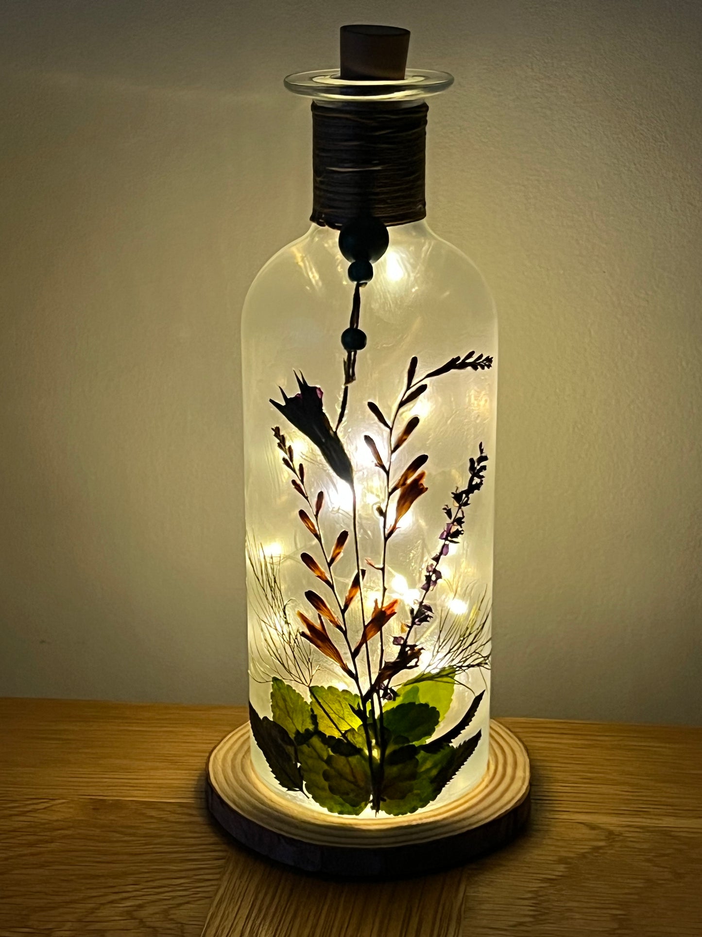 Botanical Bottle Lamp