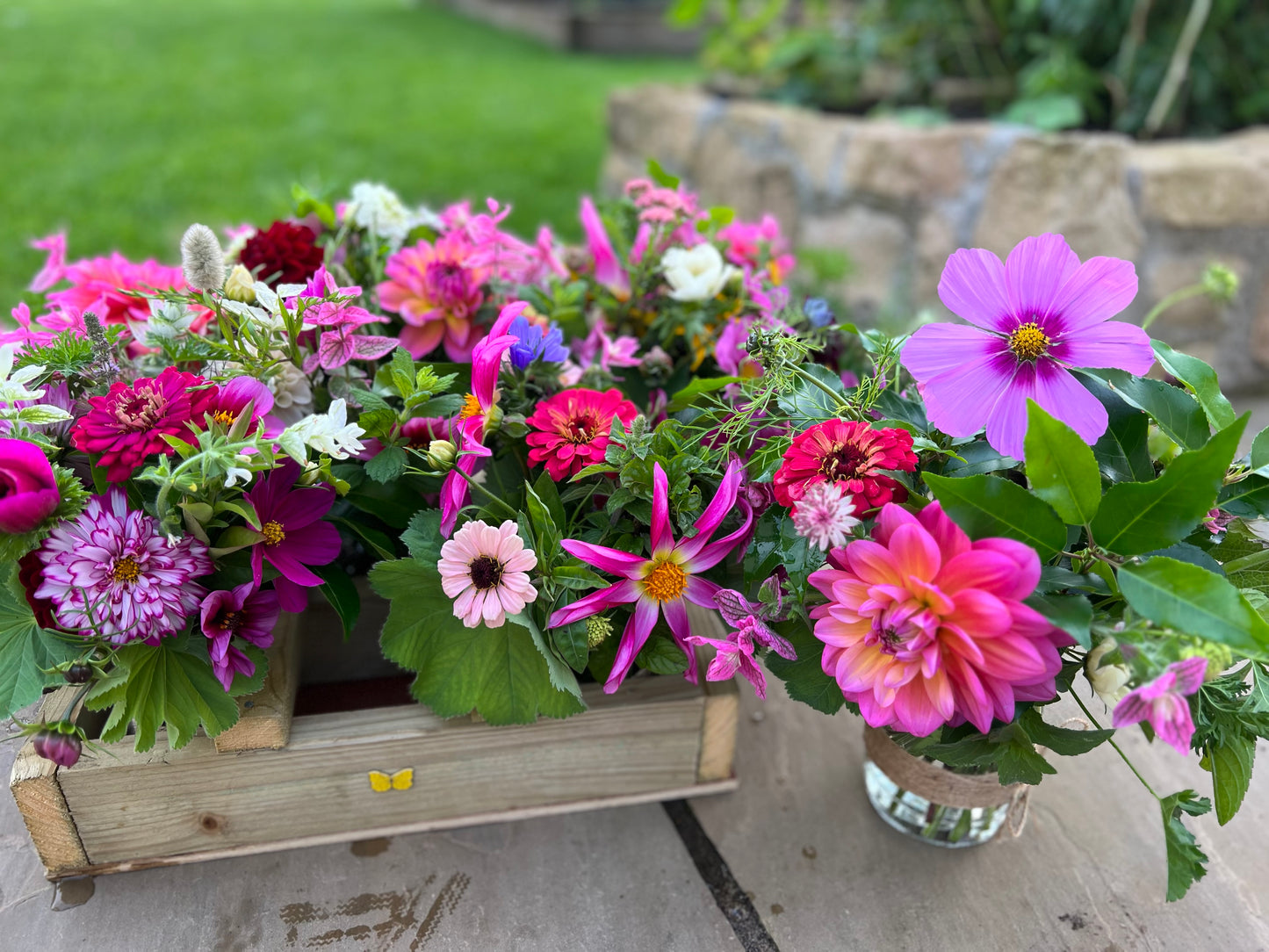 Wedding Flowers - Scottish Grown Low Vase Arrangements